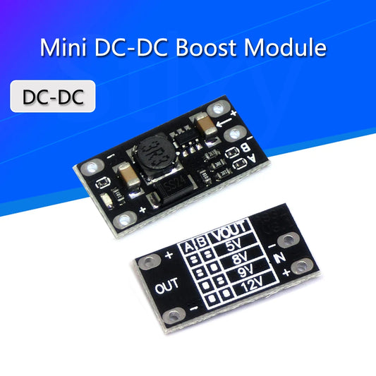 Mini Módulo Convertidor Boost DC-DC 3V/3.7V/5V/9V a 12V Step-Up Regulador Voltaje PCB (Set 5V/8V/9V/12V)
