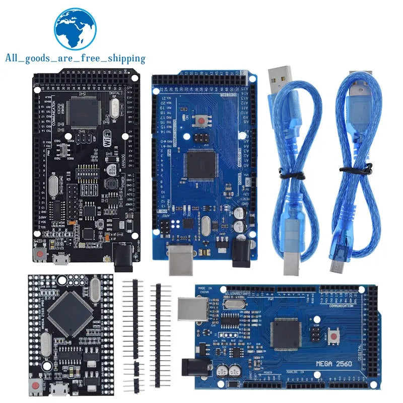 Placa Desarrollo TZT Mega2560 (ATMEGA16U2 / Pro Mini / WiFi R3 ATmega2560 CH340G) compatible Arduino Mega R3 / ESP8266