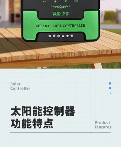 MPPT Solar Charge Controller 12V 24V Auto WiFi Solar Panel Regulator 60A 50A 40A 30A 20A 10A Dual USB LCD Display Controller