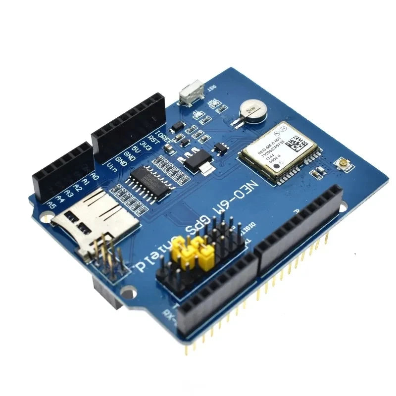 Placa Expansión Shield Logger GPS NEO-6M (SPI/UART) con Ranura Tarjeta SD para Arduino UNO R3