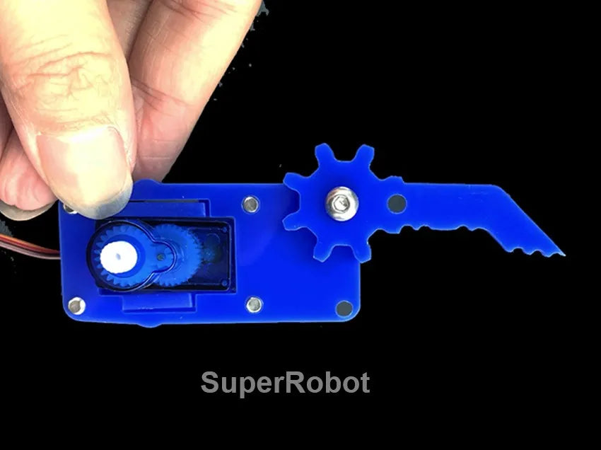Kit Garra Brazo Robot Manipulador Mecánico Acrílico 4-DOF (Desarmado, para SG90/MG90S) Arduino STEAM