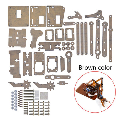 Kit Garra Brazo Robot Manipulador Mecánico Acrílico 4-DOF (Desarmado, para SG90/MG90S) Arduino STEAM
