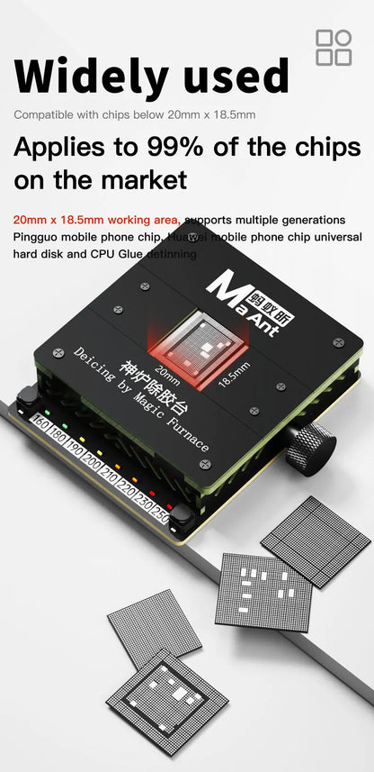 MaAnt SL-2 Preheating Platform Constant Temperature BGA Glue Removing Station for iPhone Android CPU NAND Flash IC Chips Repair
