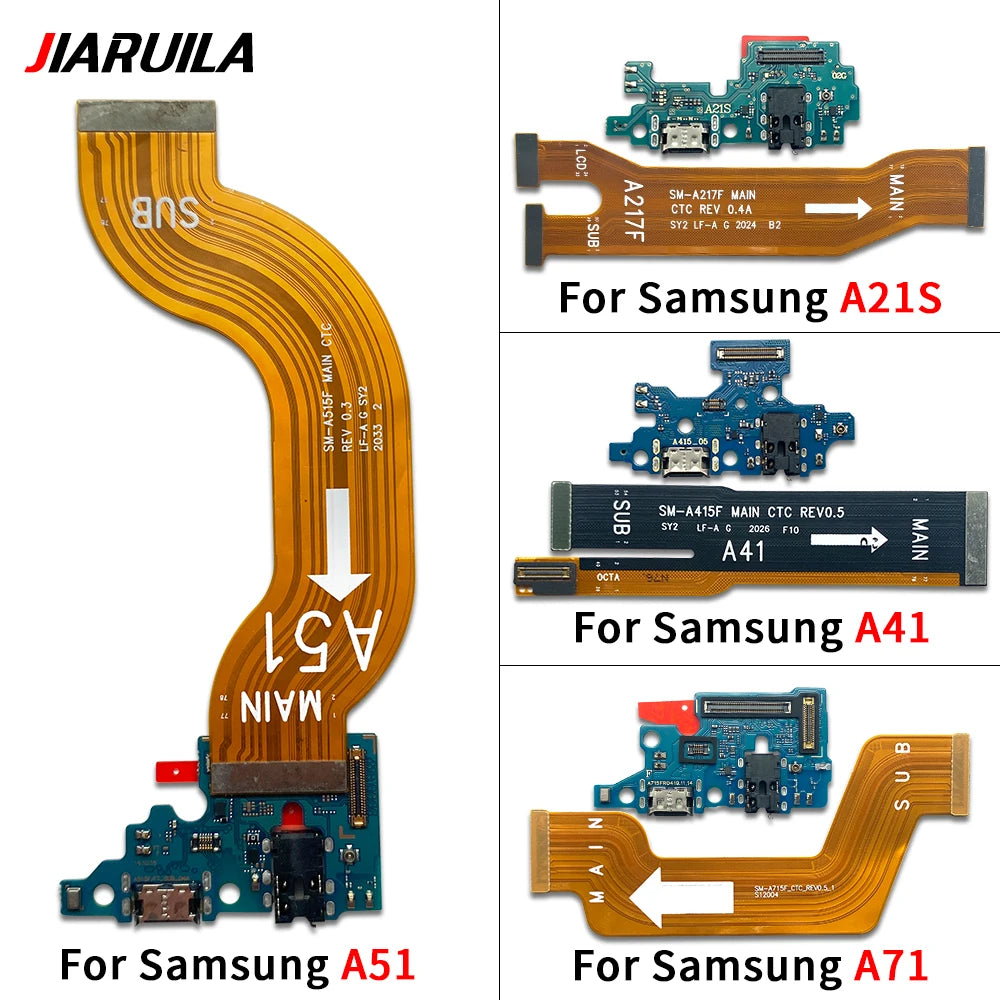Cable Flex Conector USB Carga / Micrófono / Placa Principal / LCD para Samsung Galaxy A21S/A31/A41/A51/A70/A71