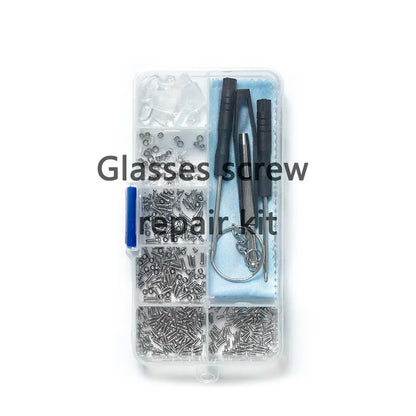 Kit Reparación Gafas/Lentes Sol (Destornillador, Tornillos, Tuercas, Almohadillas Nariz) Partes Ópticas Surtidas