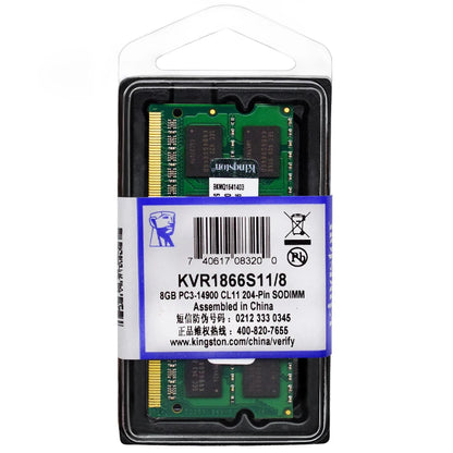 Memoria RAM Kingston Laptop DDR3/DDR3L (4GB/8GB, 1066/1333/1600/1866MHz) SO-DIMM PC3-8500/10600/12800 Doble Canal Notebook