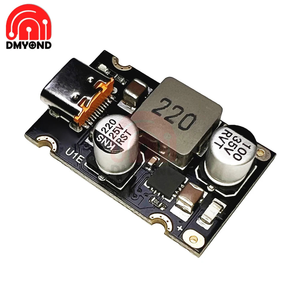 Módulo Carga Rápida PD 65W USB-C Soporta PD3.1/QC3.0/SCP/PPS para Arduino DC 8-30V