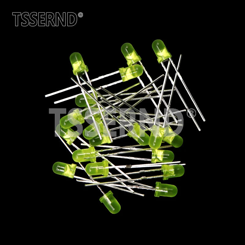 Kit Surtido Diodo LED F3 (3mm) Colores (Blanco/Verde/Rojo/Azul/Amarillo/Naranja/Rosa/Púrpura/Blanco Cálido) DIY (60/100 Piezas)