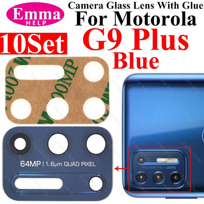 10set A+ Back Camera Glass Lens for Motorola Moto G9 G8 G7 G6 G5 Plus Play Power Rear Camera Lens