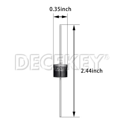 Diodo Schottky Axial 30SQ050 30A 50V para Panel Solar Protección Paralelo - Lote 6 Piezas
