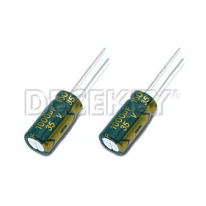 Capacitor Electrolítico Aluminio Alta Frecuencia Bajo ESR (1000uF, 25V/35V/50V) - Pack 10 Unidades