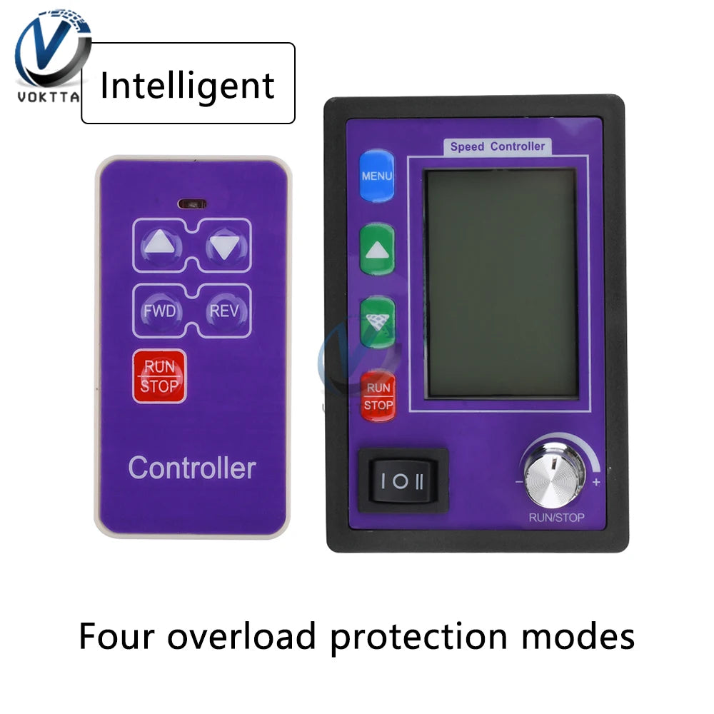 Controlador Velocidad Motor DC (10-55V 30A) PWM con Display LCD y Control Remoto Inalámbrico