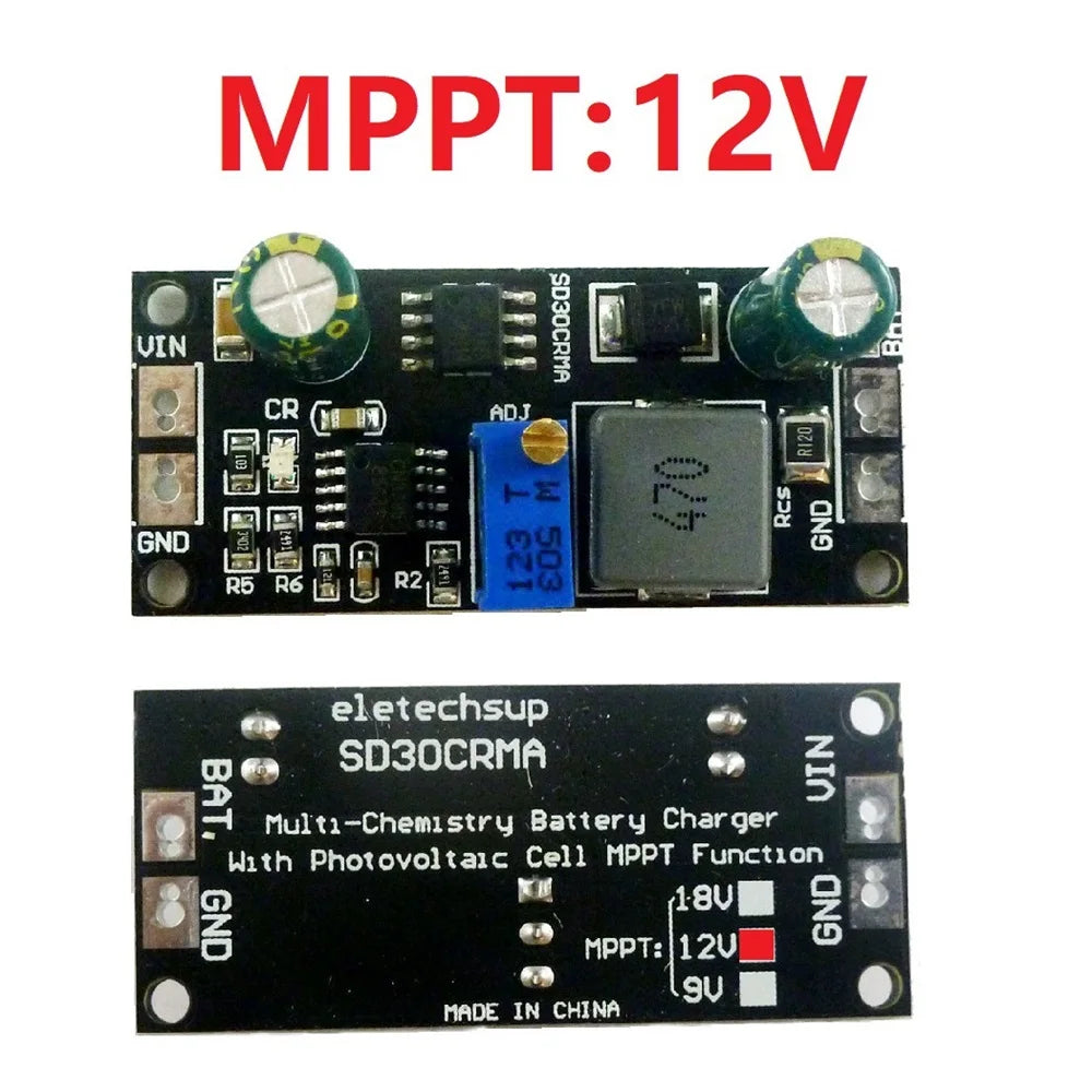 Módulo Controlador Carga Panel Solar MPPT 1A Batería Ion/Titanato Litio Regulador
