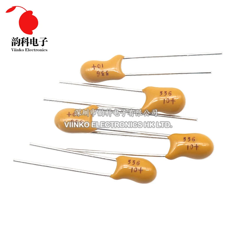 Capacitor Tantalio DIP (10V-50V, 0.1uF-220uF) (Pack 5 Unidades)