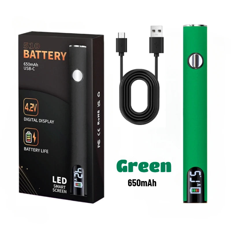 Kit Cautín Recargable USB (Batería Varilla Conector 510) Display LED, Voltaje Ajustable 3 Niveles, Herramienta DIY Reparación