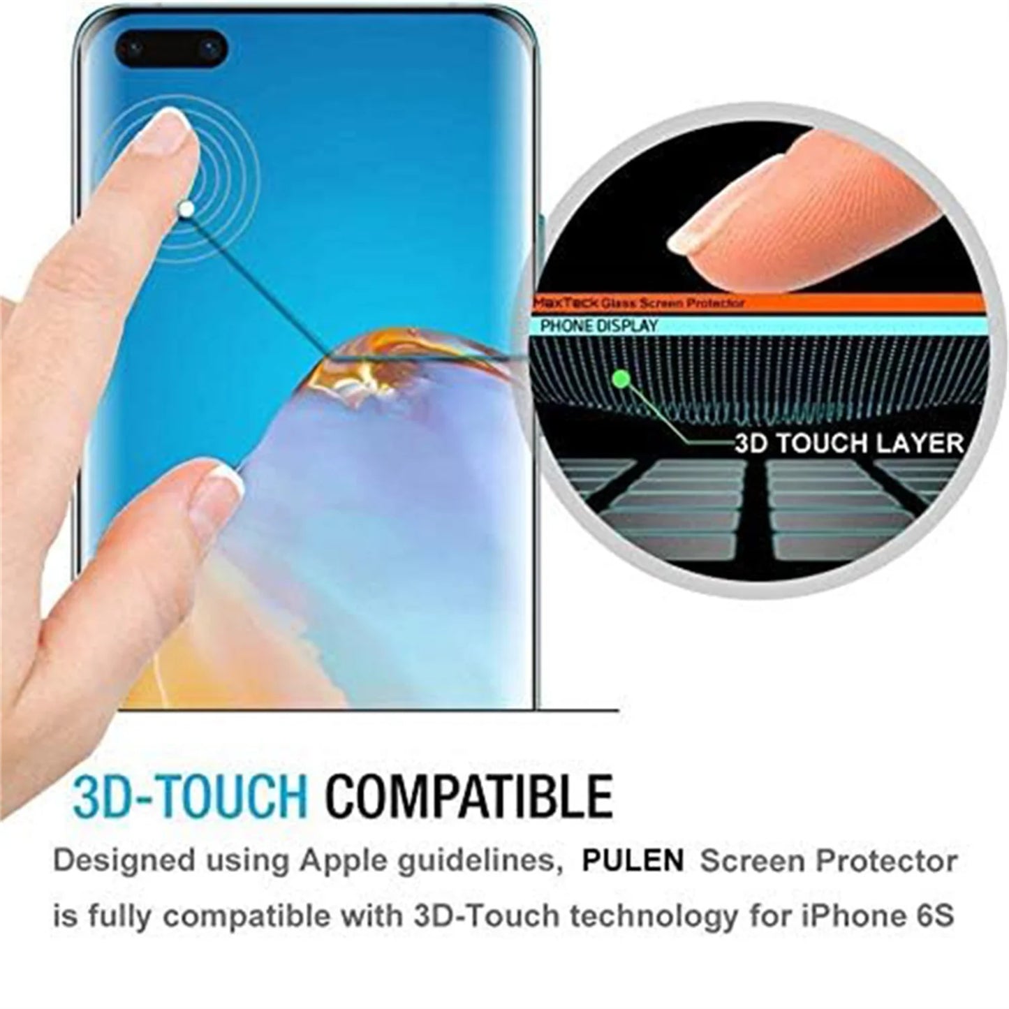 1-4Pcs Curved Glass For HUAWEI P40 Pro Screen Protector Glass