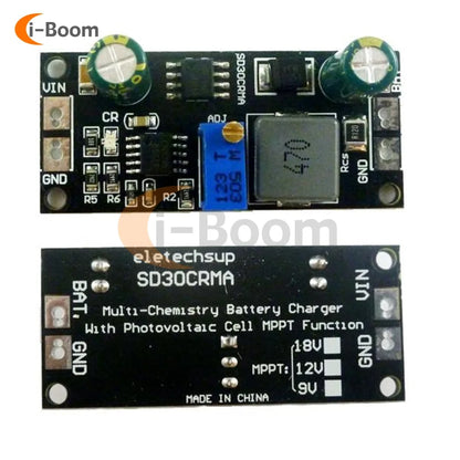 Módulo Controlador Carga Panel Solar MPPT 1A Batería Ion/Titanato Litio Regulador