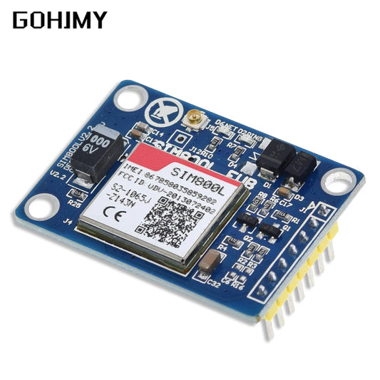 Módulo GSM/GPRS SIM800L (Quad-Band) con Antena PCB y Placa Micro SIM para Arduino (Rojo/Azul)