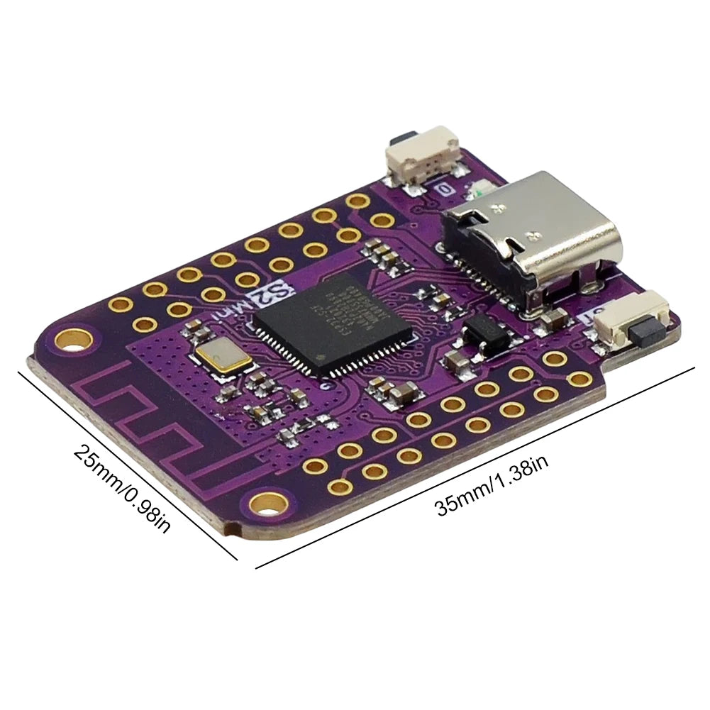 Placa WiFi IoT ESP32 S2 Mini (ESP32-S2FN4R2, 4MB Flash, Tipo C) compatible Arduino/MicroPython (1/2 Unidades)