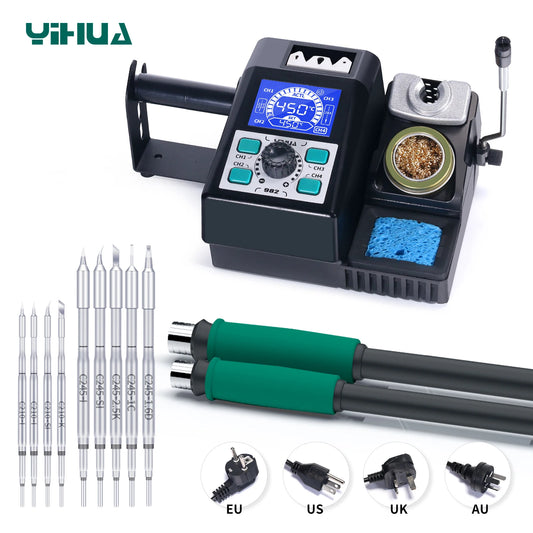 YIHUA 982 Repaid Heating Soldering Iron Staion Compatibled C210 Solder Iron Handle Electronic Welding Rework Station