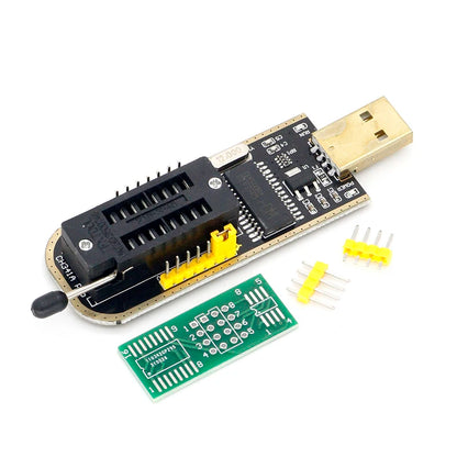 Kit Programador USB CH341 24/25 Series EEPROM Flash BIOS + Clip Test SOIC8/SOP8