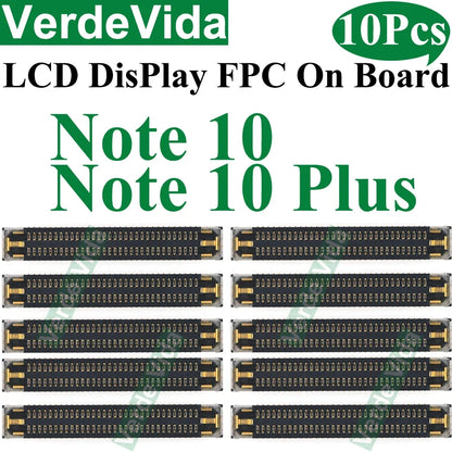 Conector FPC Flex Pantalla LCD para Placa Base Samsung S10 Lite/S21 FE/S22/S23 Ultra/S24 Plus/Note 10/20 (10 Unidades)