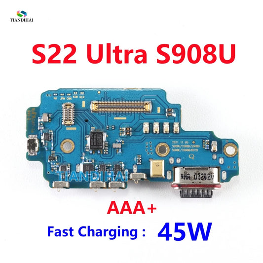 Placa Puerto de Carga USB (Dock Connector) para Samsung Galaxy S22 Ultra 5G SM-S908U (Versión USA)