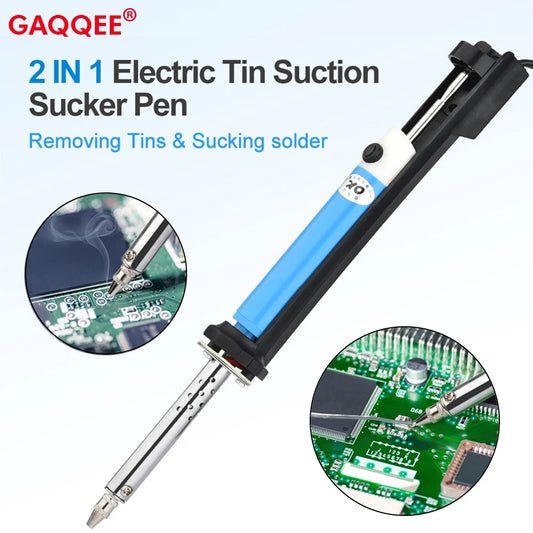 Pluma Succión Estaño Eléctrica AC 110V/220V (Cautín 30W) Máquina Desoldadora Succión Vacío PCB Herramienta Soldadura