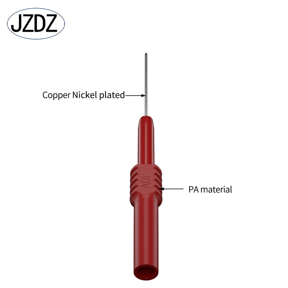 Puntas de Prueba JZDZ Flexibles (1mm) para Multímetro con Conector Banana Hembra 4mm (Par)