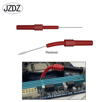 Puntas de Prueba JZDZ Flexibles (1mm) para Multímetro con Conector Banana Hembra 4mm (Par)