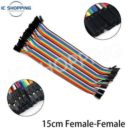 Cable Jumper Dupont (40 Unidades) Macho-Macho / Hembra-Hembra / Macho-Hembra para Arduino DIY Kit