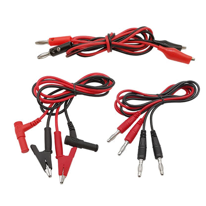 Puntas Prueba Universales Multímetro - Banana 4mm a Pinza Cocodrilo / Gancho / Aguja (1 Pza)