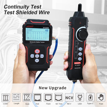 Rastreador Cable Red Noyafa NF-8209S - Tester LAN (Mide Longitud, Wiremap) con Display LCD