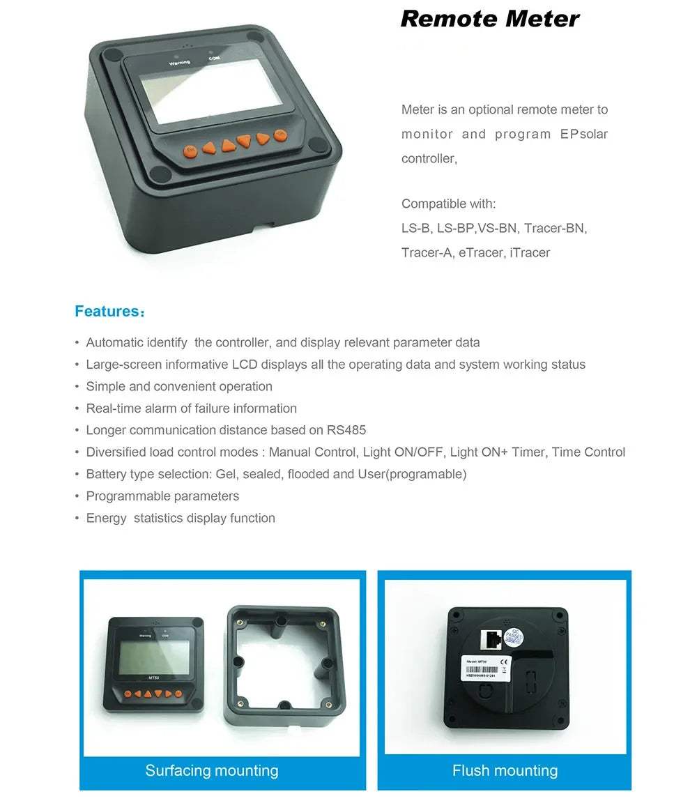 EPEVER Tracer MPPT 10A 20A 30A 40A 12v 24V Solar Charger Controller Tracer3210AN 2210AN Tracer4210AN 2206AN Tracer1206AN