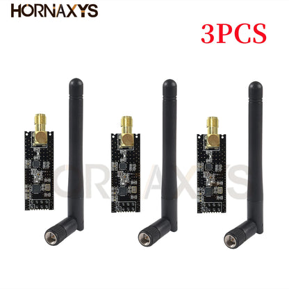 Módulo Transceptor RF Inalámbrico NRF24L01+PA+LNA (2.4G, 1100m) con Antena y Adaptador Breakout 3.3V (5 Unidades)