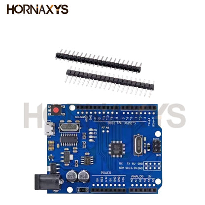 Placa Desarrollo UNO R3 (CH340G, Chip MEGA328P 16MHz) con Cable USB Tipo C/Micro para Arduino (1 Unidad)
