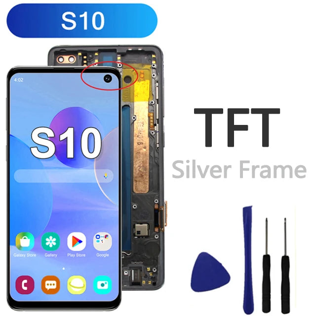 Pantalla LCD Super AMOLED para Samsung Galaxy S10 S10 Puls, montaje de digitalizador con pantalla táctil para Samsung S10 + G973F G975F