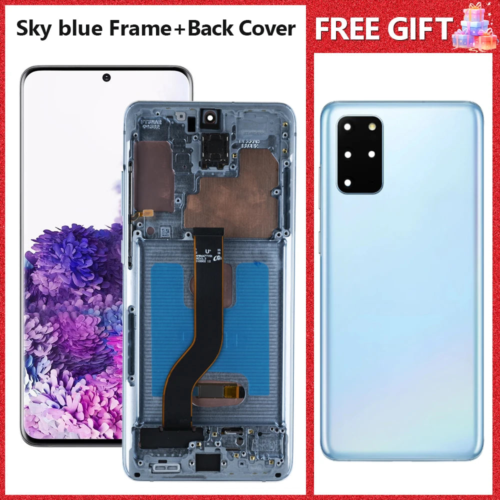Repuesto de Pantalla AMOLED con Marco para Samsung Galaxy S20 Plus