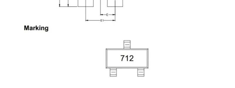 50PCS SM712.TCT SM712 712 SOT23 PSM712-LF-T7 PSM712 SMD TVS Diode Transient Voltage Suppressor Transistor