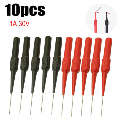 Kit Puntas Prueba Multímetro (x2) - Sondas Automotrices No Destructivas (600V/10A, Aguja 2mm)
