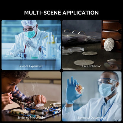 ELIKLIV ERM101 1600X 7" IPS Screen Digital Microscope for Electronics Soldering Microscope With 600℃ Heat Insulation Pad 32G