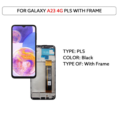 Pantalla LCD para Samsung Galaxy A23 4G 5G A235 A236, Panel de montaje de digitalizador con pantalla táctil con marco, piezas de repuesto de pantalla LCD