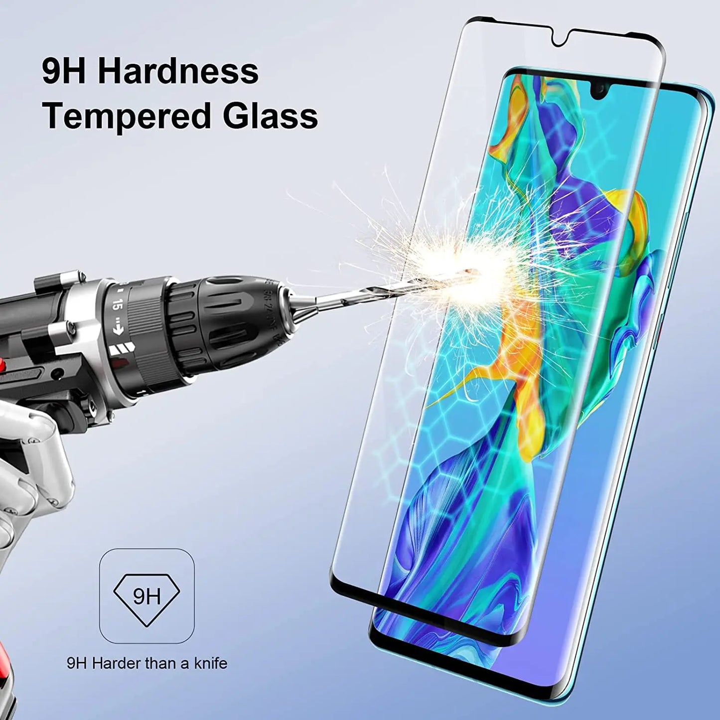 1-4Pcs Curved Glass For HUAWEI P30 Pro Screen Protector Glass