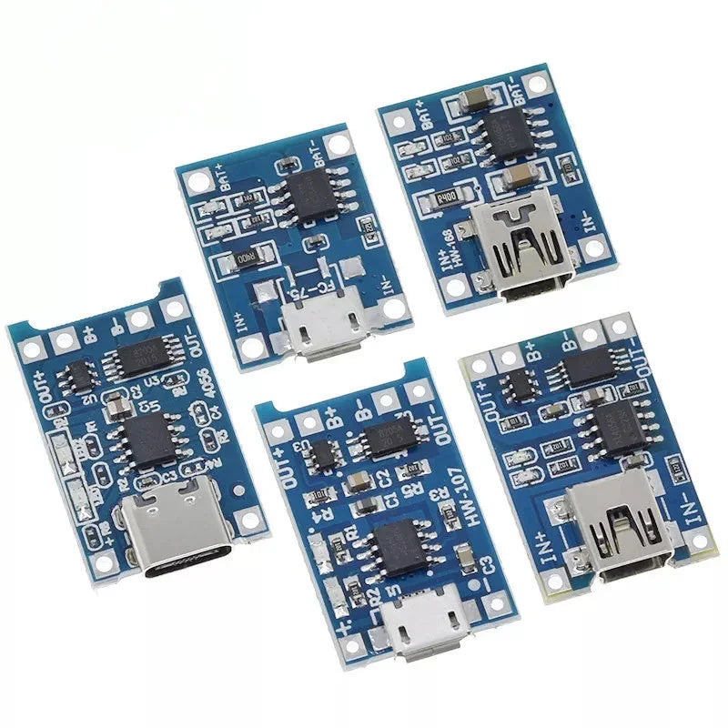 DIY Type-C Micro USB 5V 1A 18650 TP4056 Lithium Battery Charger Module Charging Board With Protection Two-in-One