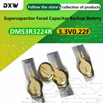 Supercapacitor Farad DMS3R3224R 0.22F 3.3V Batería Backup - Lote 5-10 Piezas
