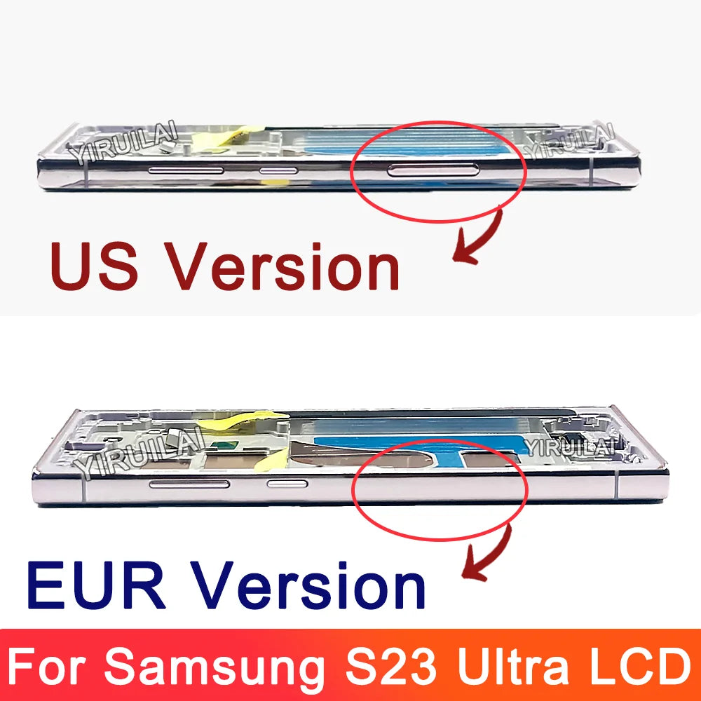Pantalla LCD con Marco y Digitalizador Táctil para Samsung Galaxy S23 Ultra 5G (S918B/DS / S9180) (Probada)