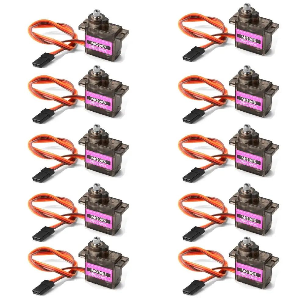 Servo Digital MG90S (9g, Engranaje Metálico) para RC Helicóptero/Avión/Bote/Auto/Robot (1/4/10 Unidades)