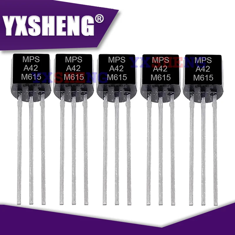 Lote 50 Pcs Transistores Surtidos TO-92 (MPSA06, MPSA13, MPSA14, MPSA18, MPSA42, MPSA44, MPSA56, MPSA92, Z0607MA)