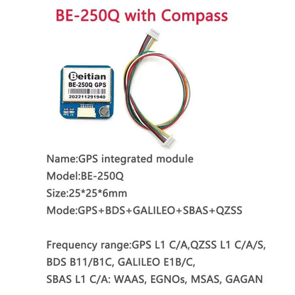 Módulo GPS Beitian UBX M10 (BE-180/BE-220/BE-250/BE-250Q/BE-280/BE-450/BE-880/BE-880Q) con Antena GNSS Bajo Consumo