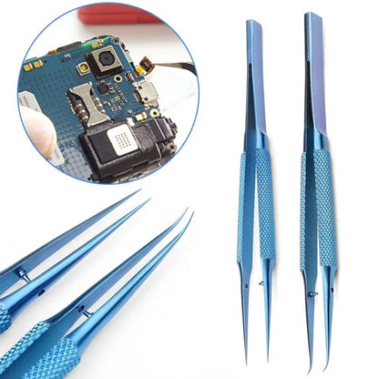 Pinzas Precisión Aleación Titanio Antimagnéticas Profesionales para Reparación Huella Digital/Línea Salto/Placa Base Teléfono